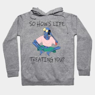 Blue Female Skeleton Hows Life Hoodie